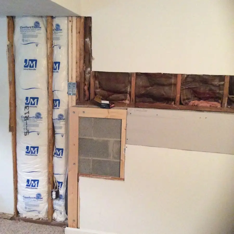 Wall insulation replacement during Contents Cleaning & Restoration in Elburn